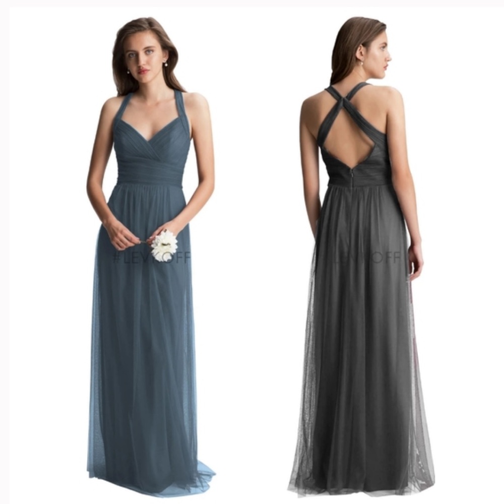 Grey Bill Levkoff Grey Bridesmaid dress